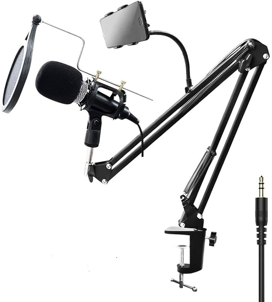 Amazon | デスクアーム マイクスタンド 卓上 伸縮 ホルダー 自在アーム