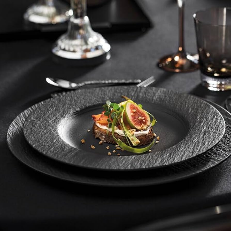 Amazon.com | Villeroy & Boch Manufacture Rock 4-Piece Place