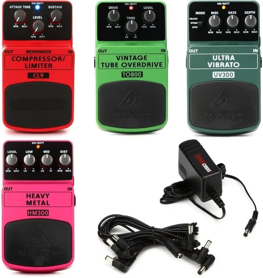 Amazon.com: Behringer Guitar Pedal 4-pack with Power Supply