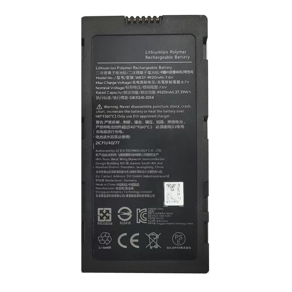 Amazon.com: GBBBT WB37 Intelligent Replacement Battery for D*JI