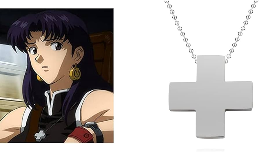 Amazon.co.jp: 新世紀エヴァンゲリオン 葛城ミサト ネックレス クロス