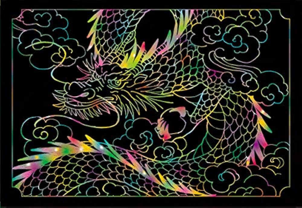 Amazon.co.jp: 心を癒す大人のスクラッチアート 開運龍 ミニ