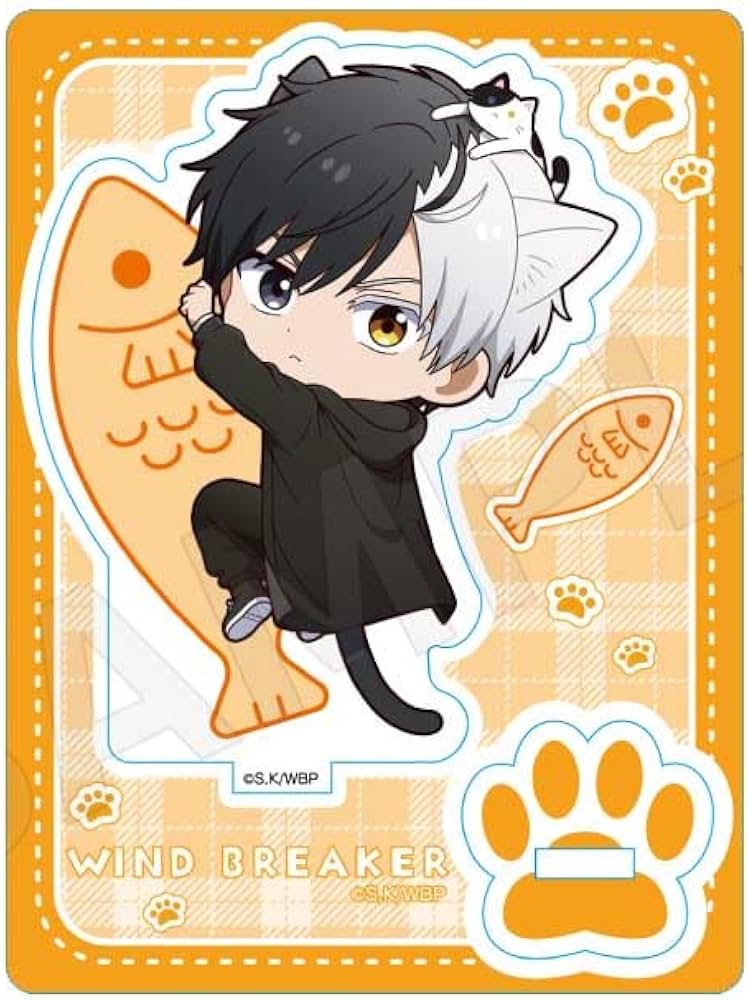 Amazon.co.jp: WIND BREAKER 桜遥 ミニキャラスタンド ひっつきにゃん