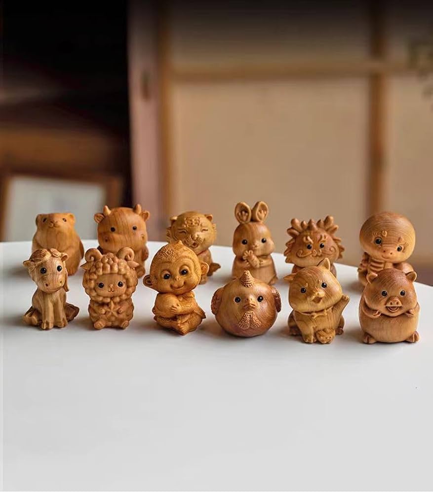 Amazon.co.jp: 干支 置物 12支置物 セットかわいい 開運グッズ 招福