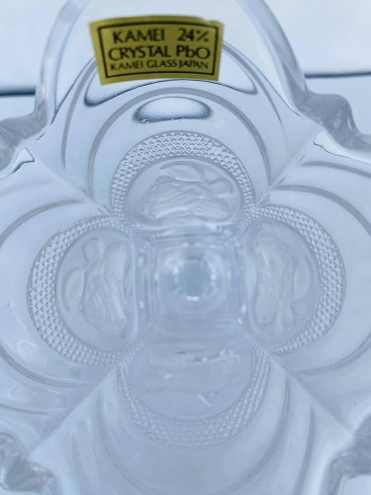 Amazon.co.jp: KAMEI GLASS JAPAN 花瓶 CRYSTAL PbO カメイ 24