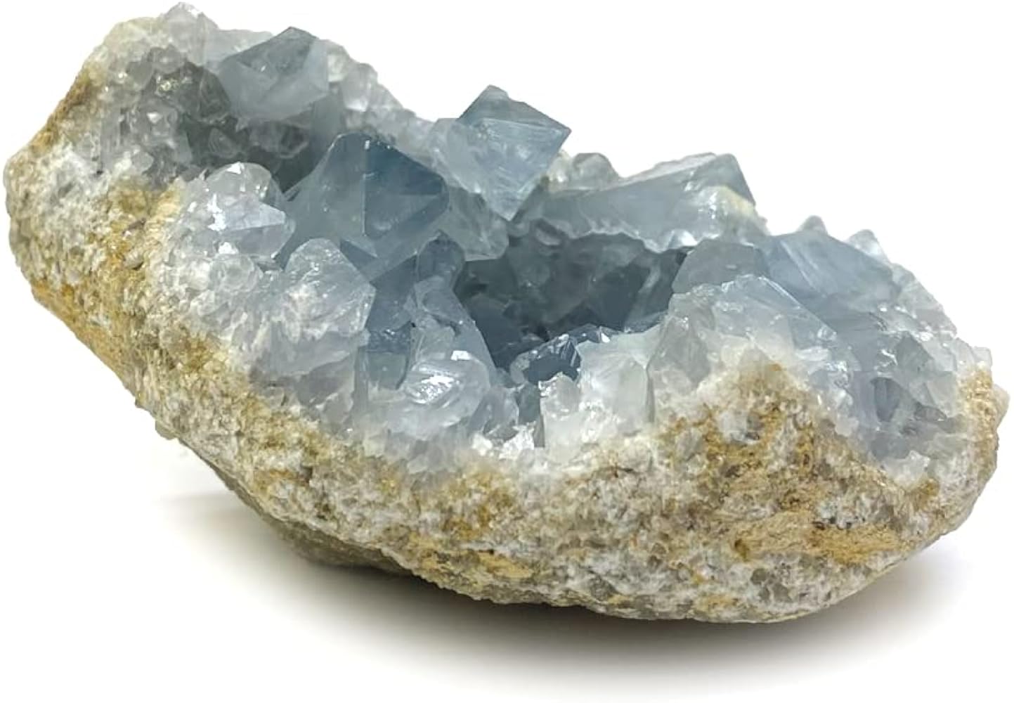 Amazon.co.jp: セレスタイト 天青石 原石 クラスター (266) 鉱物 鉱石