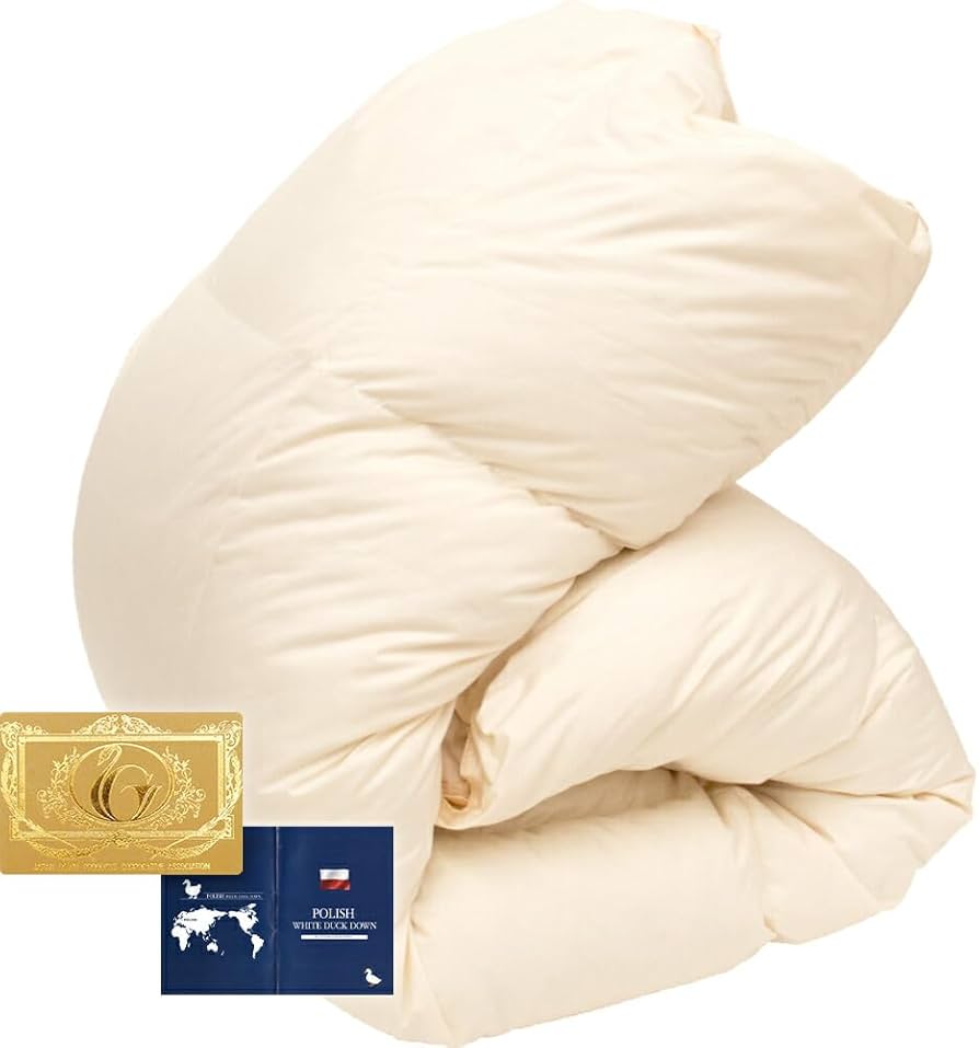 Amazon｜羽毛布団 シングル 冬 日本製 増量1.2kg ロイヤルゴールド