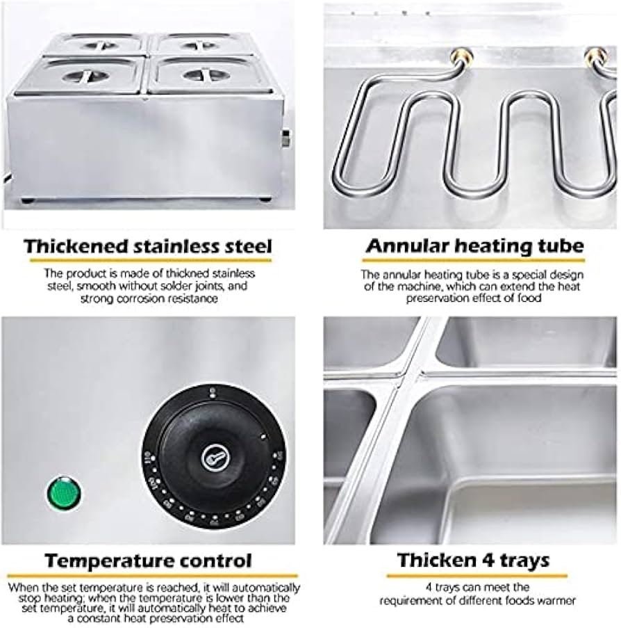 Amazon.co.jp : JKLQ 850W電気フードウォーマー業務用スチームテーブル