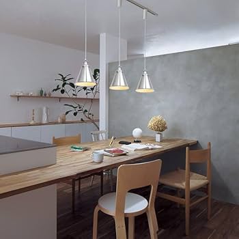 Amazon.co.jp : KIVEN 3個パック シルバー レトロペンダントライト 長