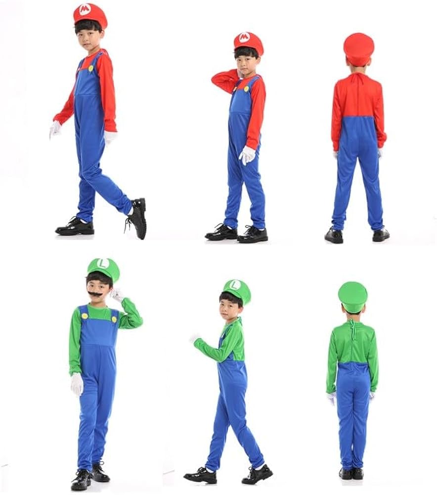 Amazon.co.jp: [tsubame E-TIME] マリオ ルイージ コスプレ 【男の子