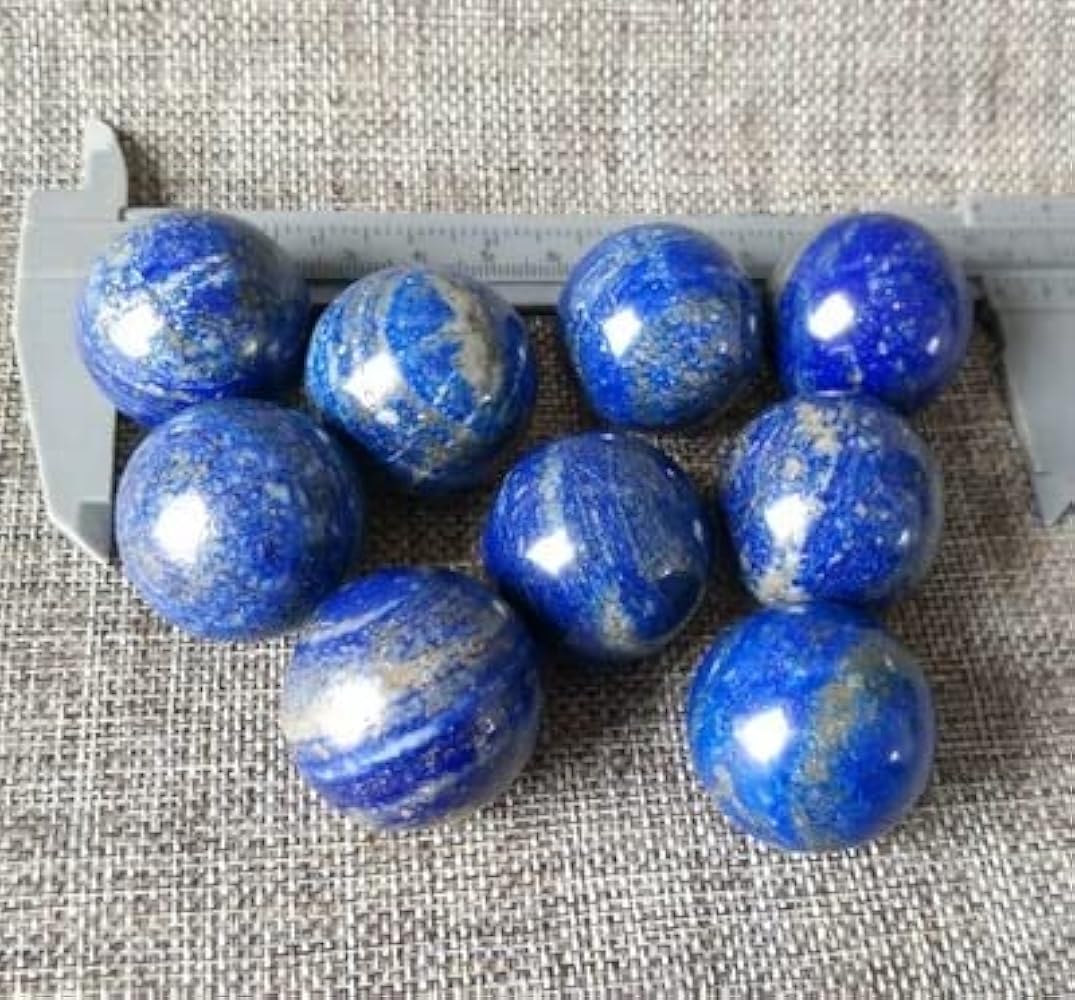 Amazon | 天然石 青金石 ラピスラズリ 丸玉 幸運の最強パワーストーン