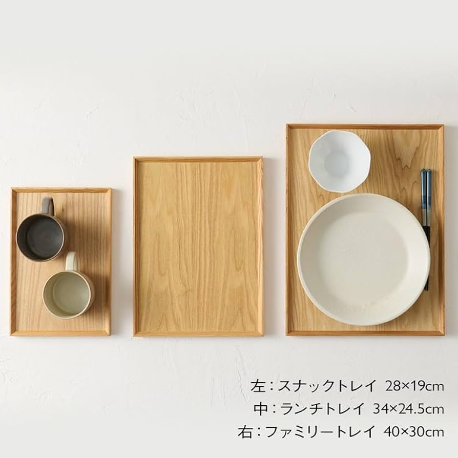 Amazon｜KEYUCA (ケユカ) kulmio ファミリートレイ (M/角型/木製