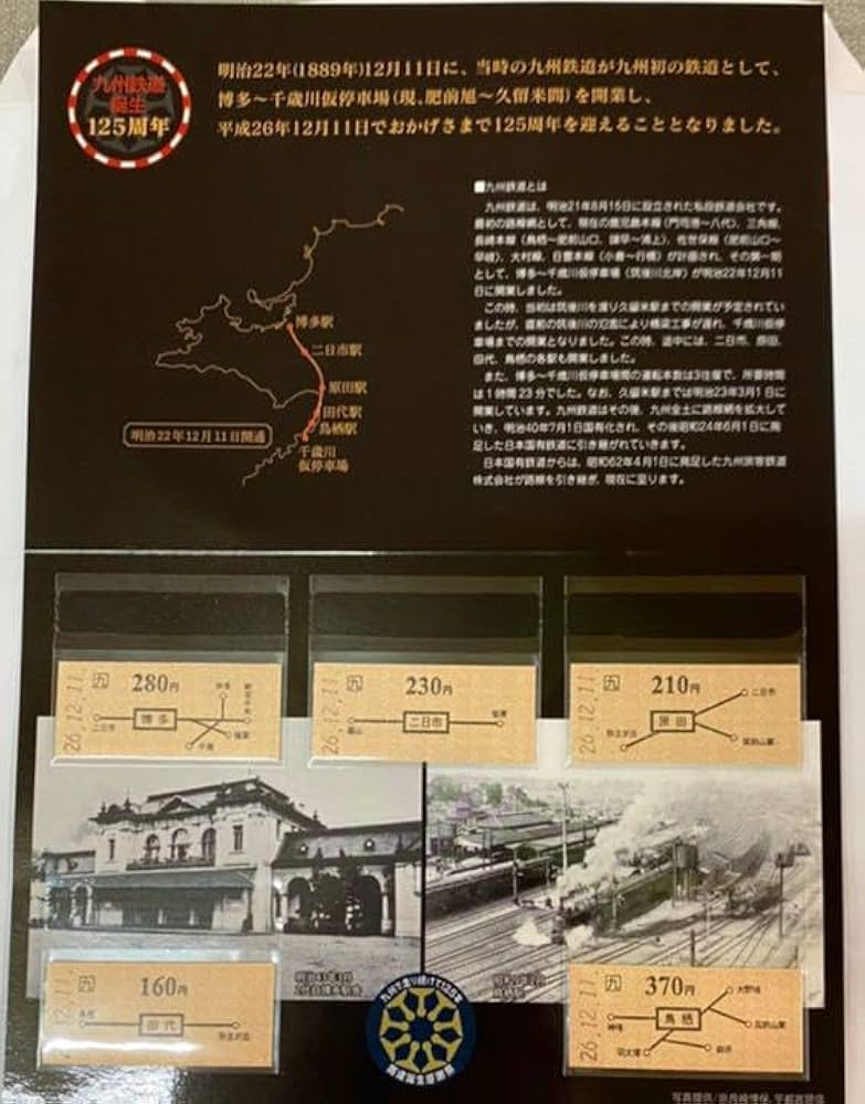 Amazon.co.jp: JR九州 125周年 記念切符 : 文房具・オフィス用品