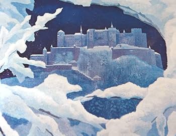 Amazon.co.jp: 東山魁夷『雪の城（東山魁夷画集より）』原色版印刷