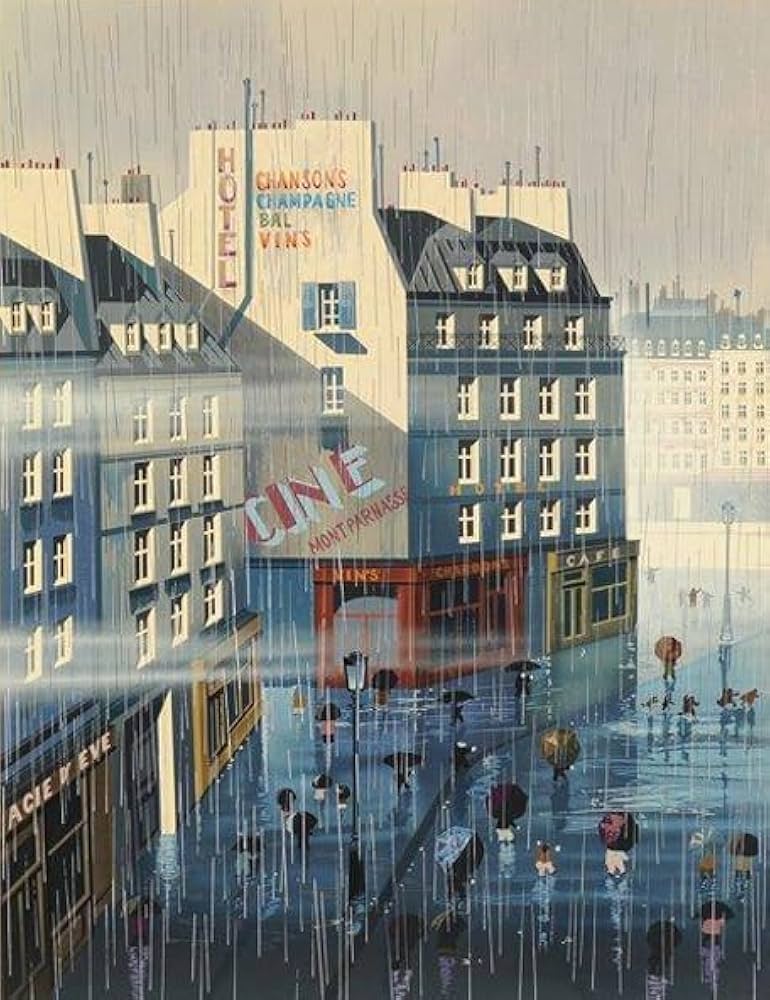 Amazon.co.jp: ヒロ ヤマガタ レイニーデイ Ⅲ シルクスクリーン 限定