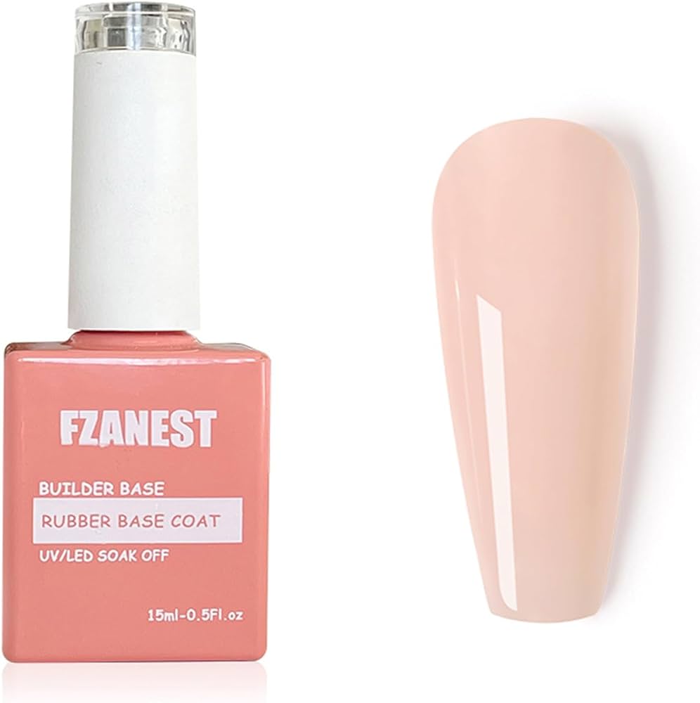 FZANEST Builder Base Gel For Nails,Jelly Natural Nude Pink Gel