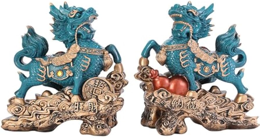 Amazon.co.jp: LIFAzqJIU 風水 麒麟 樹脂製 麒麟置物 風水グッズきりん