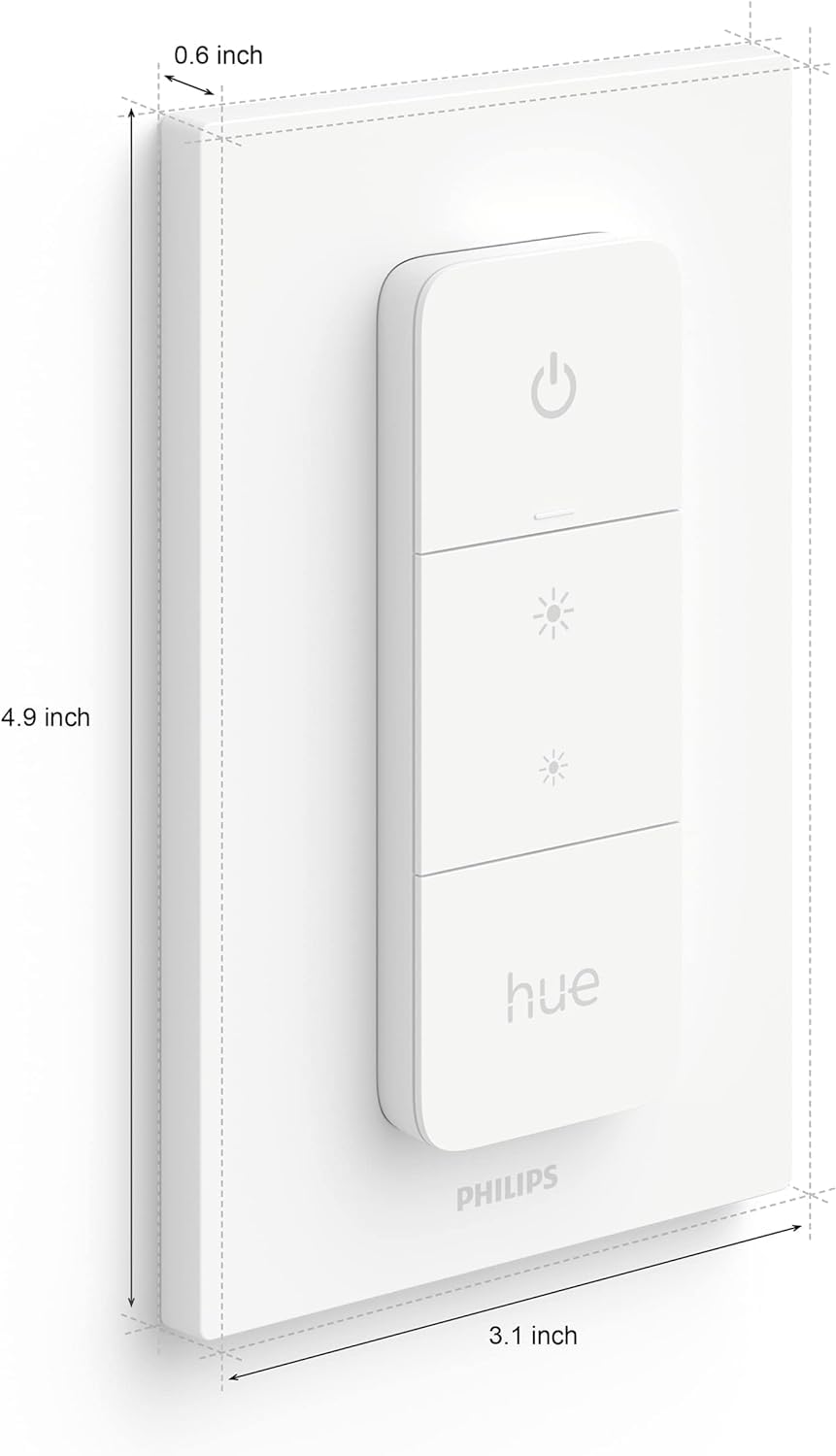 Philips Hue Smart Dimmer Switch with Remote, White - 1 Pack