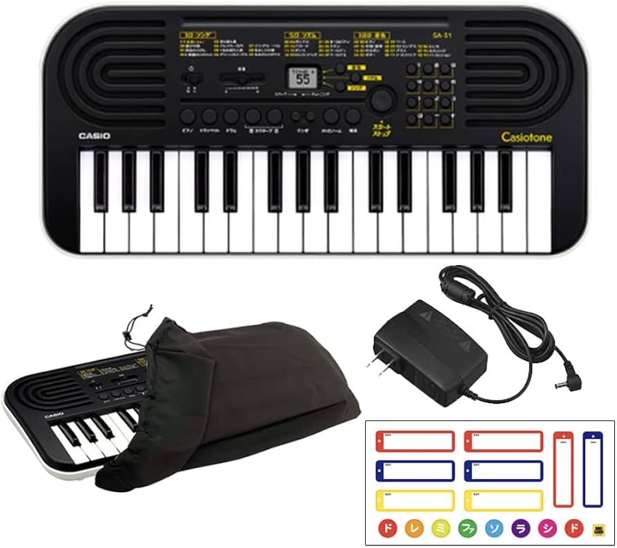 Amazon | CASIO ミニ鍵盤キーボード SA-51(ブラック) + 専用AC