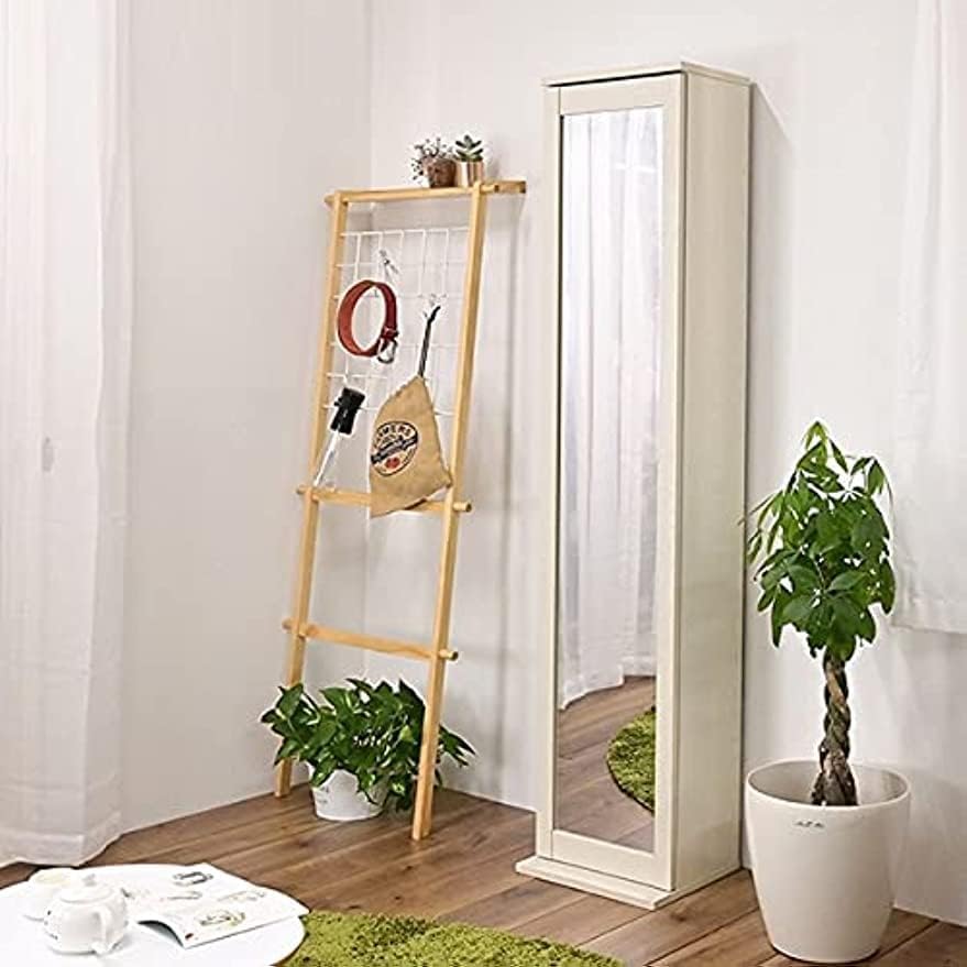 Amazon.co.jp: ミラー付き 収納棚 ストッカー ドレッサー キャビネット