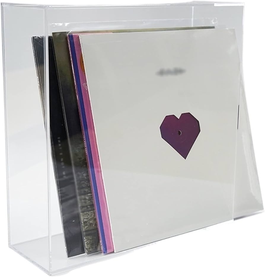 Amazon｜レコード収納棚・ホルダー ビニールレコード収納ラック、透明