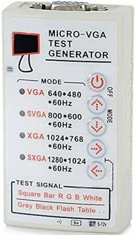 Amazon.co.jp: BZM-ZM 5-12VポータブルVgaのSVGA、XGAカラーテスト信号