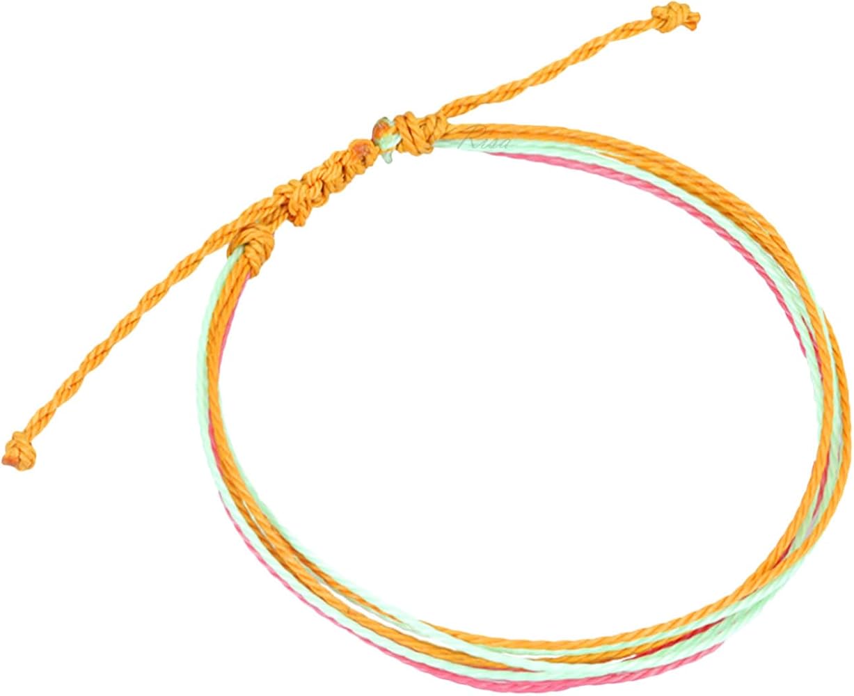 Amazon | Risa アンクレット ブレスレット ワックス コード カラー