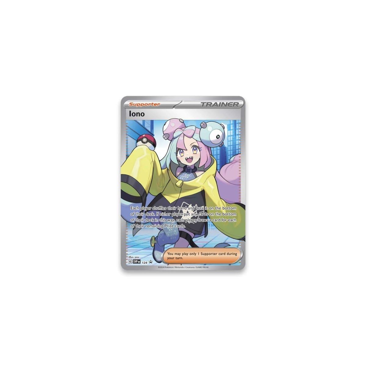Amazon.com: Pokemon - Iono Full Art – SVP 124 – Black Star Promo