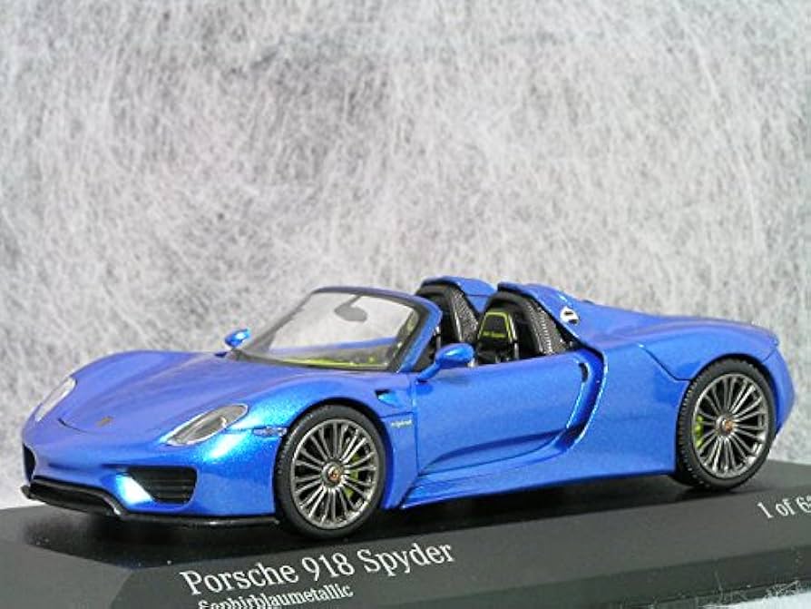 Amazon | 1/43 ポルシェ 〓 918 スパイダー/ブルー メタリック