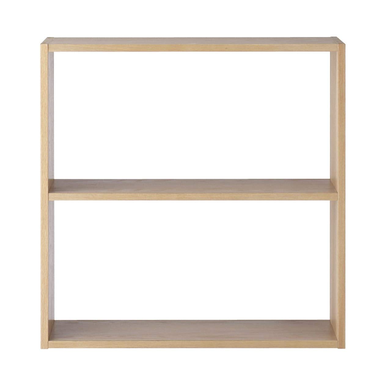 Amazon｜無印良品 スタッキングシェルフ・ワイド・2段・オーク材 幅