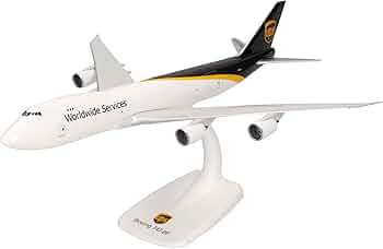 Amazon.com: Herpa Snap-fit Airplane Model UPS Boeing 747-8F on