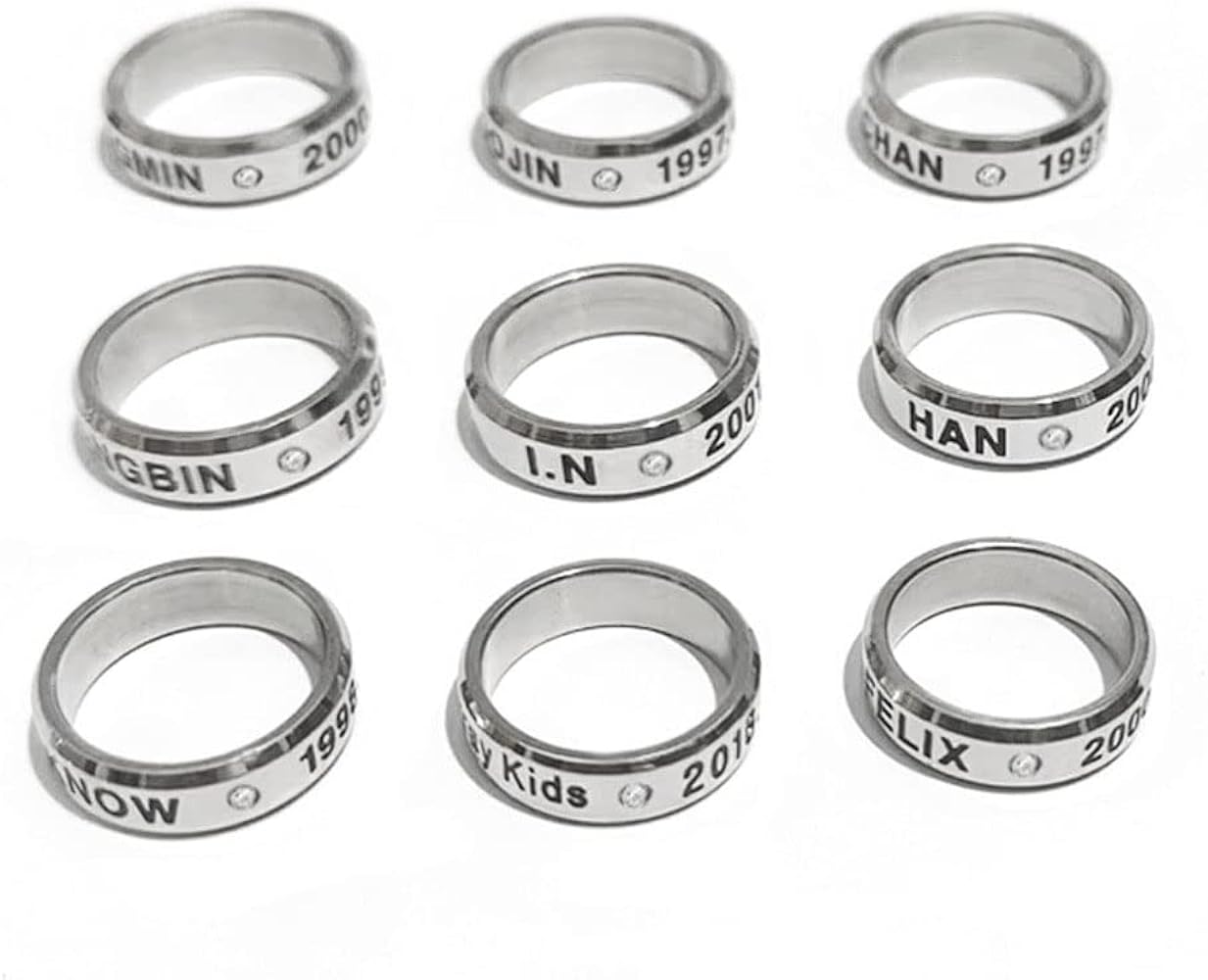 Amazon | Kpop 10個 ストレイキッズリング SKZギフト ヒョンジン