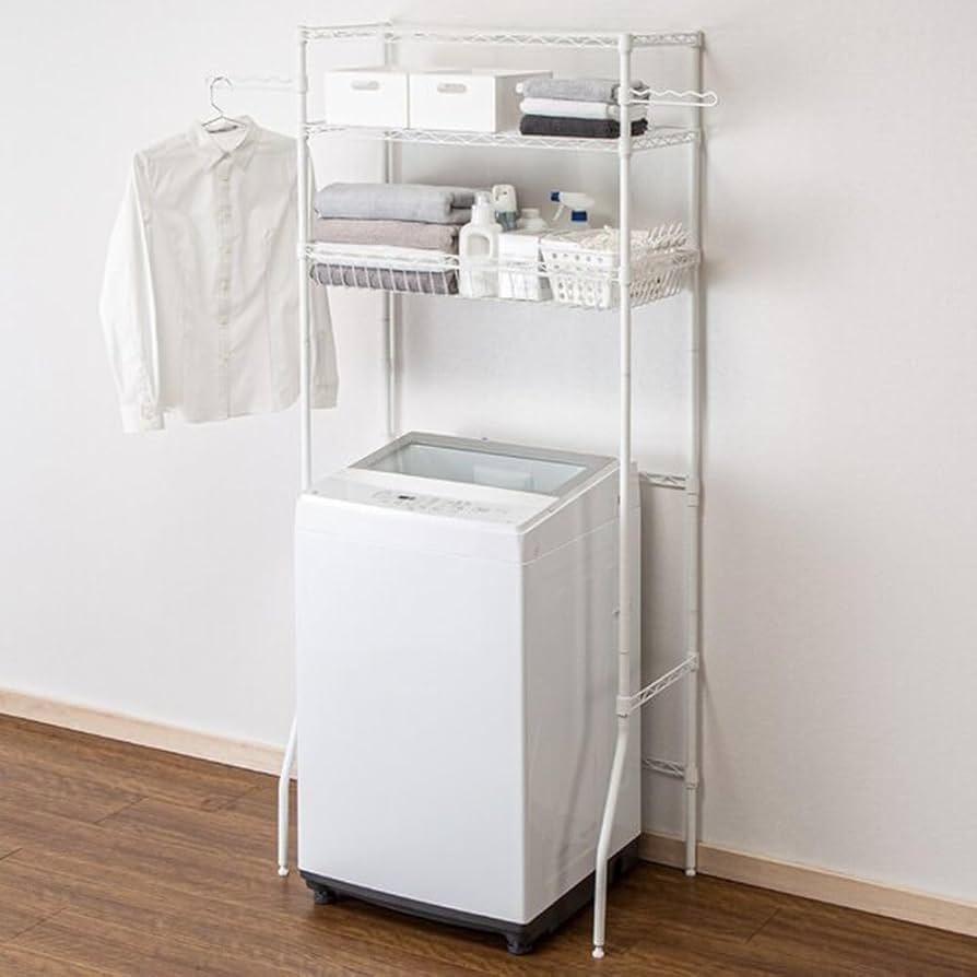 Amazon｜ニトリ(NITORI) 洗濯機ラック ホワイト DK005 8530825