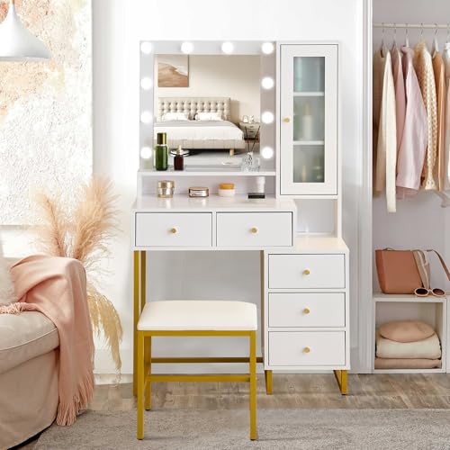 化粧台 鏡台 ドレッサー コンセント付 ドレッサー 鏡台 ライト付」の