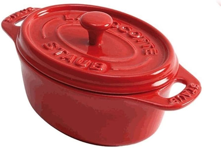 Amazon｜staub ストウブ 「 ミニ ココット オーバル チェリー 11cm