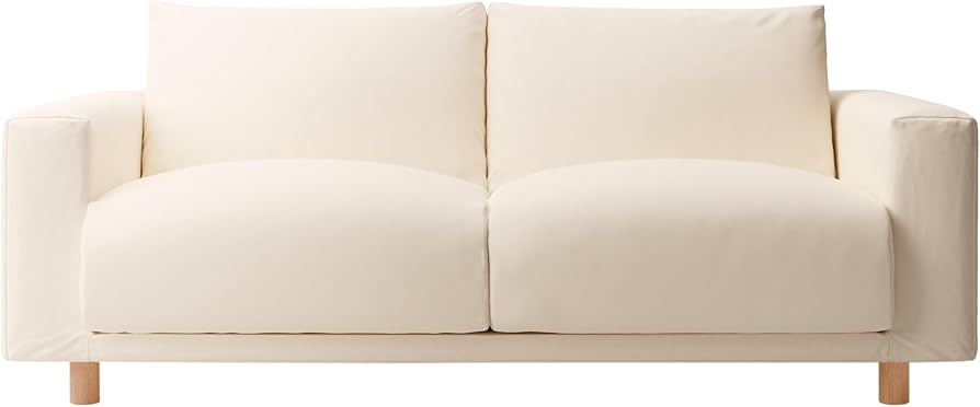 Amazon｜無印良品 ソファ本体 白 2.5シーター 幅193×奥行90.5×高さ75cm