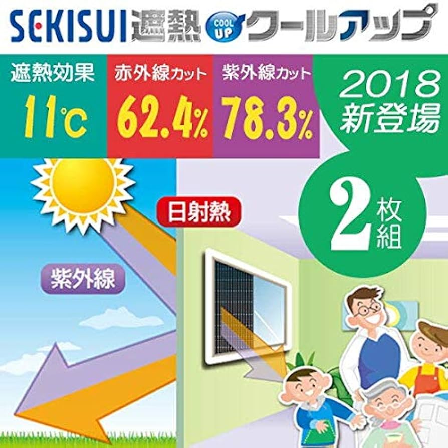 Amazon｜遮熱クールアップ 特典 セキスイ 遮光シート 窓ガラス用