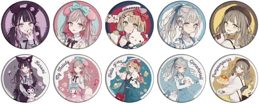 Amazon.co.jp: 赤倉 x サンリオキャラクターズ 01 描き下ろし 缶バッジ