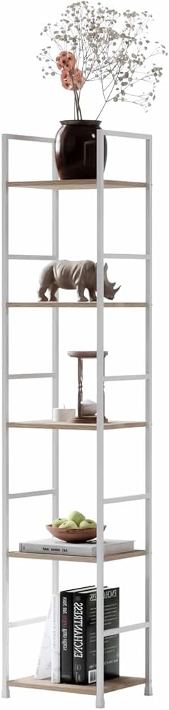 Amazon｜ANDWINT オープンシェルフ ラック スリム 5段 幅30 ホワイト