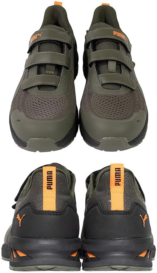 Amazon | [プーマ] 安全靴 グライド オリーブ 28.0cm H&L 面ファスナー