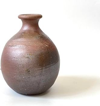 Amazon.co.jp: 陶芸家 人間国宝 藤原雄 備前 徳利 備前焼 酒器 銘 箱