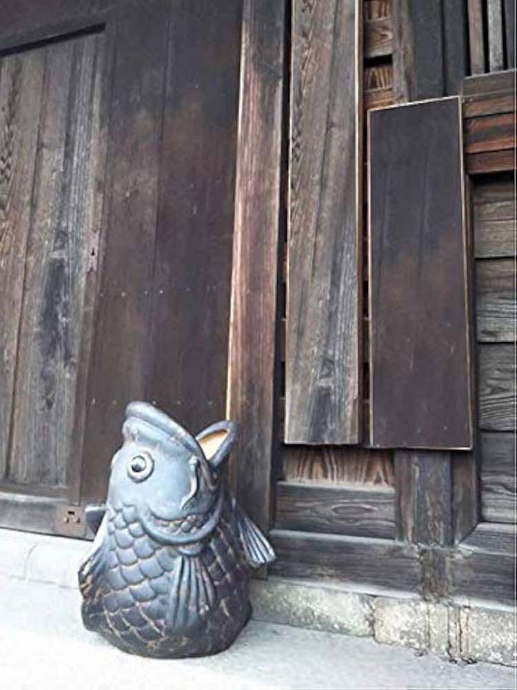 Amazon.co.jp: 鯉の傘立て/ver.2/陶器製/鯉の傘置き/置物/鯉/コイ/玄関