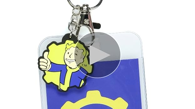 Fallout Lanyard Vault 101 Clear ID Badge Holder with Pip-Boy