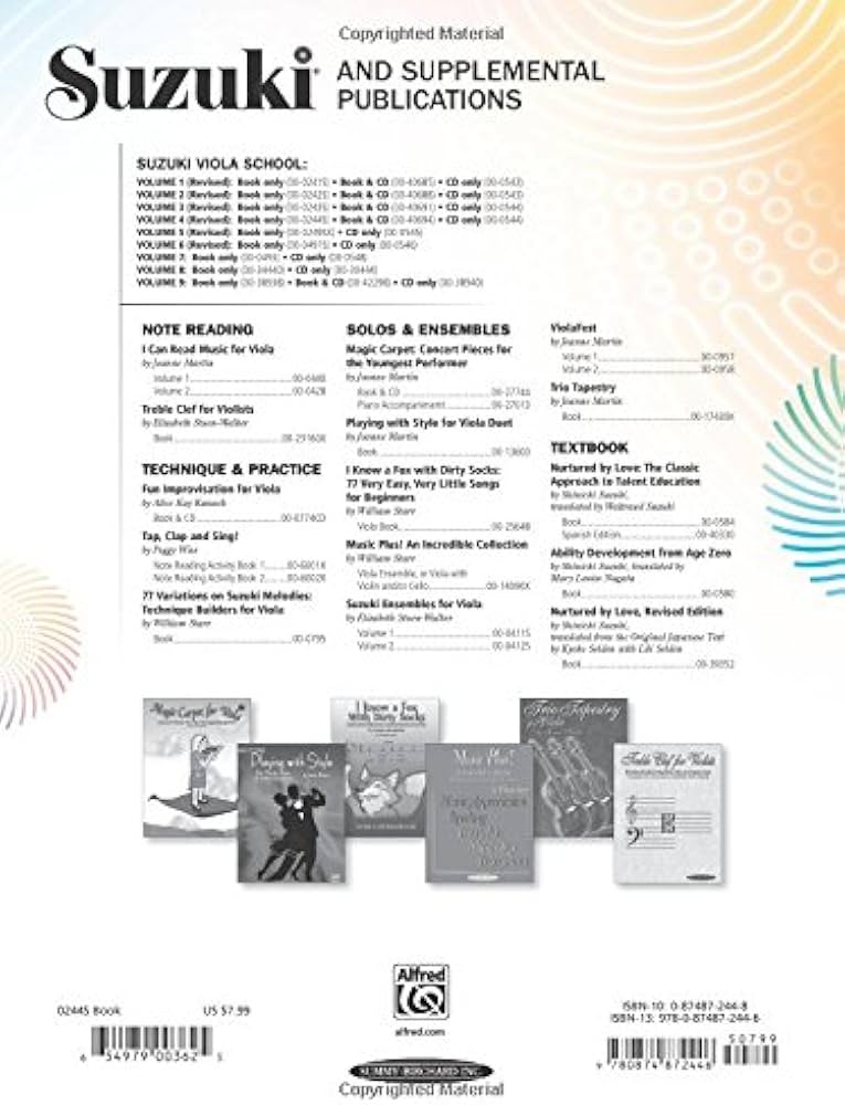 Amazon.com: Suzuki Viola School, Vol 4: Viola Part: 9780874872446