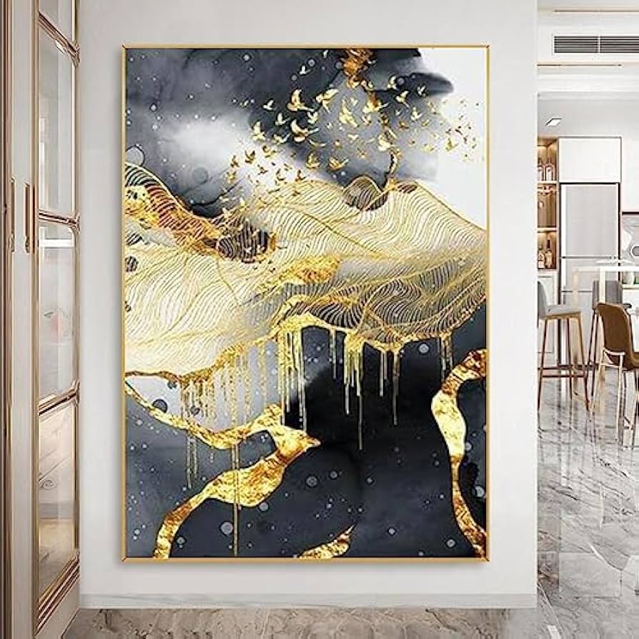 Amazon.co.jp: キャンバス絵画 モダン抽象キャンバス絵画インテリア壁