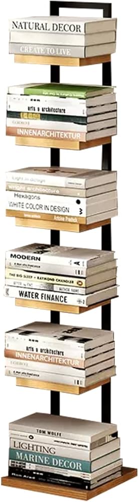 Amazon｜本棚 スリム 6段 ブックタワー 大容量 最新式 おしゃれ 幅30cm