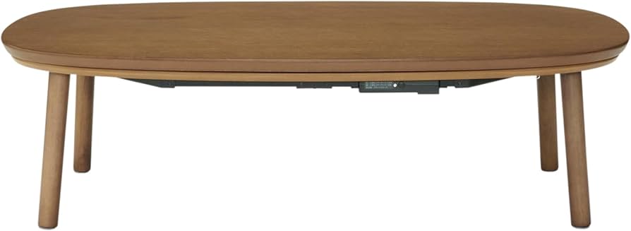 Amazon | 無印良品 楕円こたつ ダークブラウン 幅130×奥行75×高さ37cm