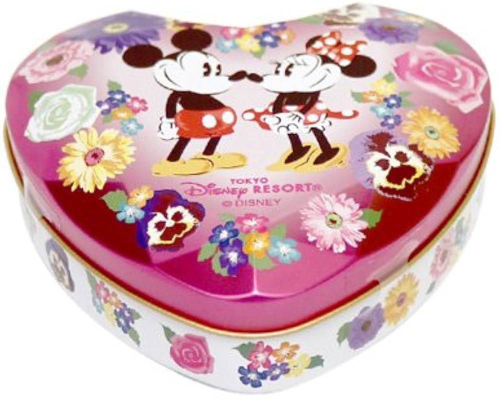 Amazon | disney ミッキーマウス ミニーマウス ハート缶入り