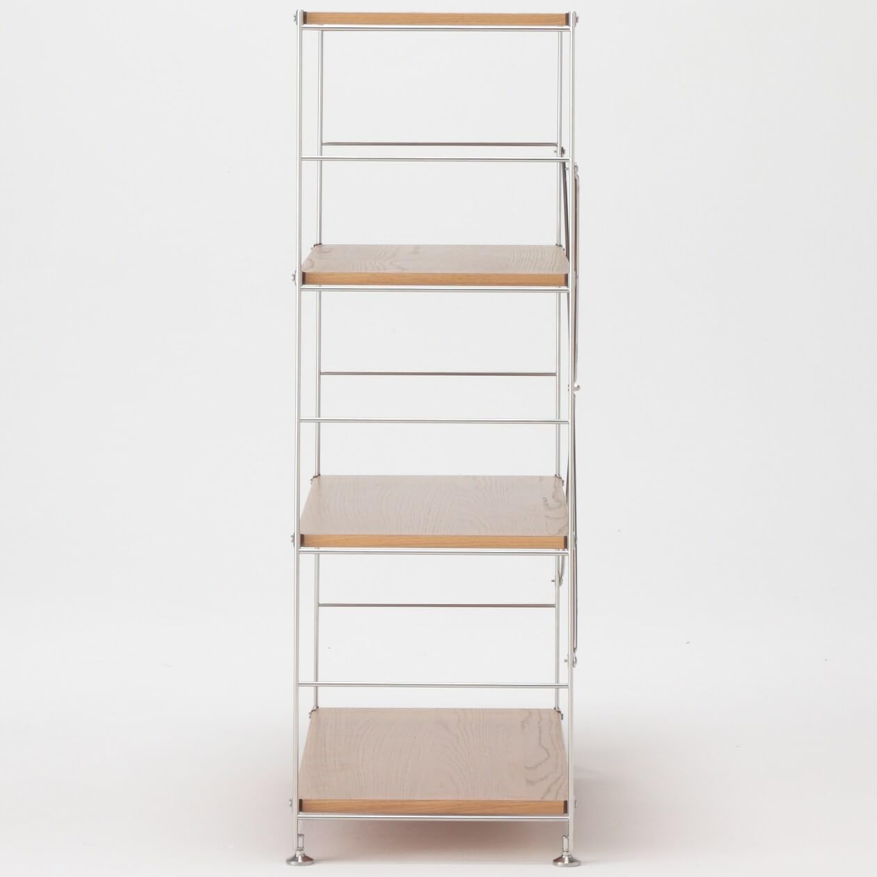 Amazon｜無印良品 ステンレスユニットシェルフ オーク材棚セット