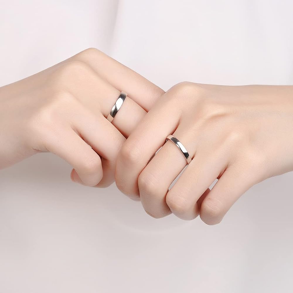 Amazon | [Rockyu] 指輪 メンズ フリーサイズ シルバー925 ペアリング
